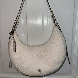 Victorias Secret white faux fur bag BRAND NEW